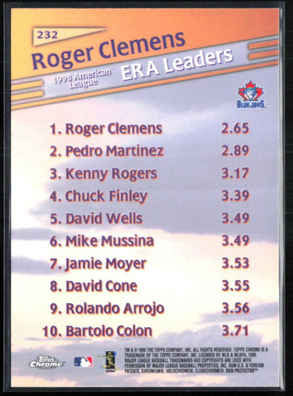 Roger Clemens League Leaders