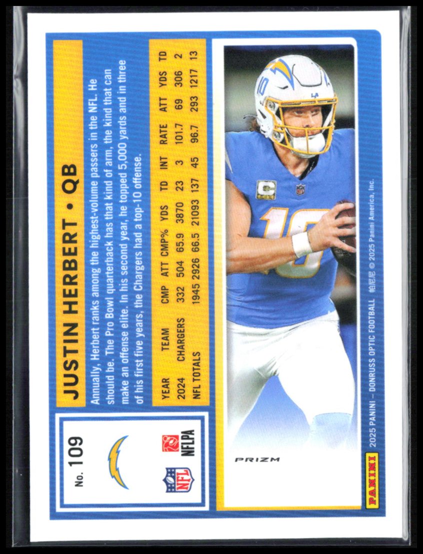Justin Herbert Fire Emoji SSP 2025 Optic