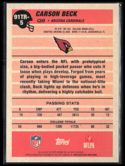 Carson Beck RC