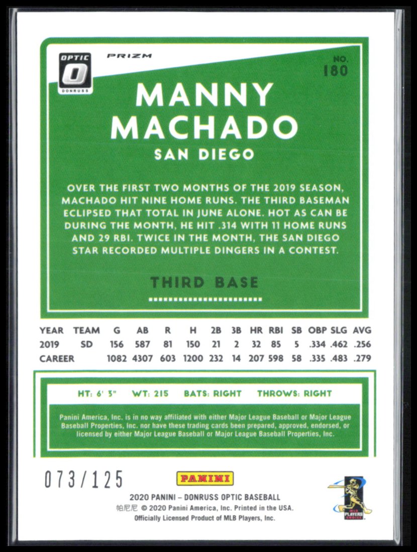 Manny Machado Black Stars /125