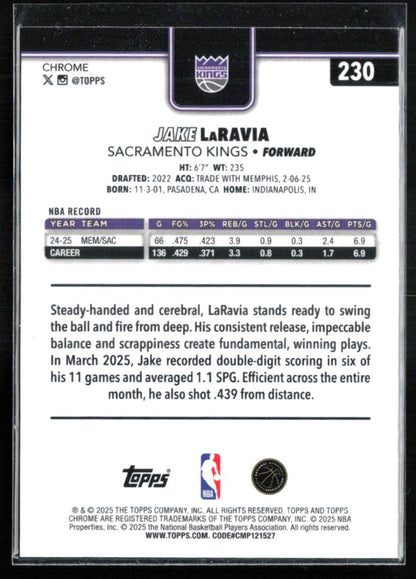 Jake LaRavia Aqua Refractor /199