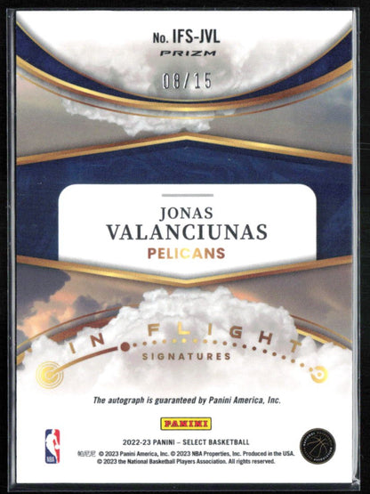 Jonas Valanciunas Auto Purple Pulsar /15 In Flight Signatures