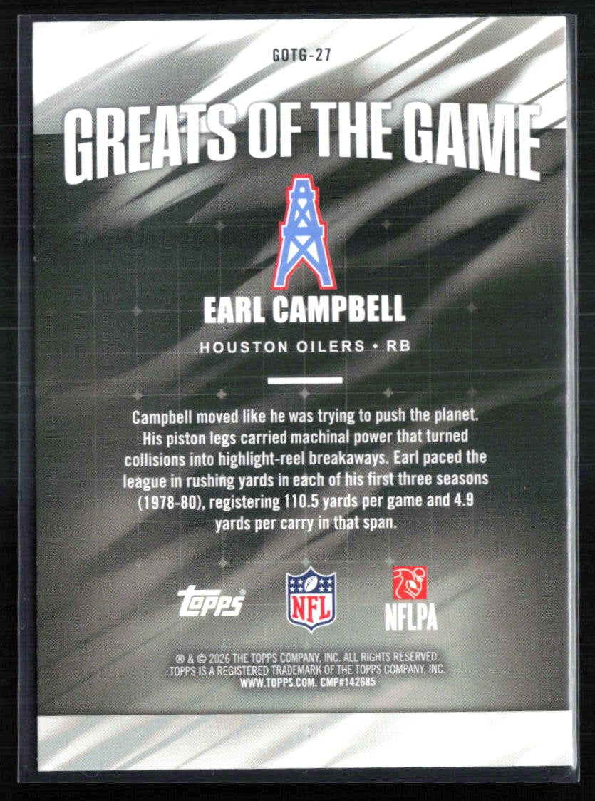 Earl Campbell Pink Crackle Foil