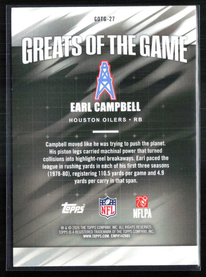 Earl Campbell Pink Crackle Foil