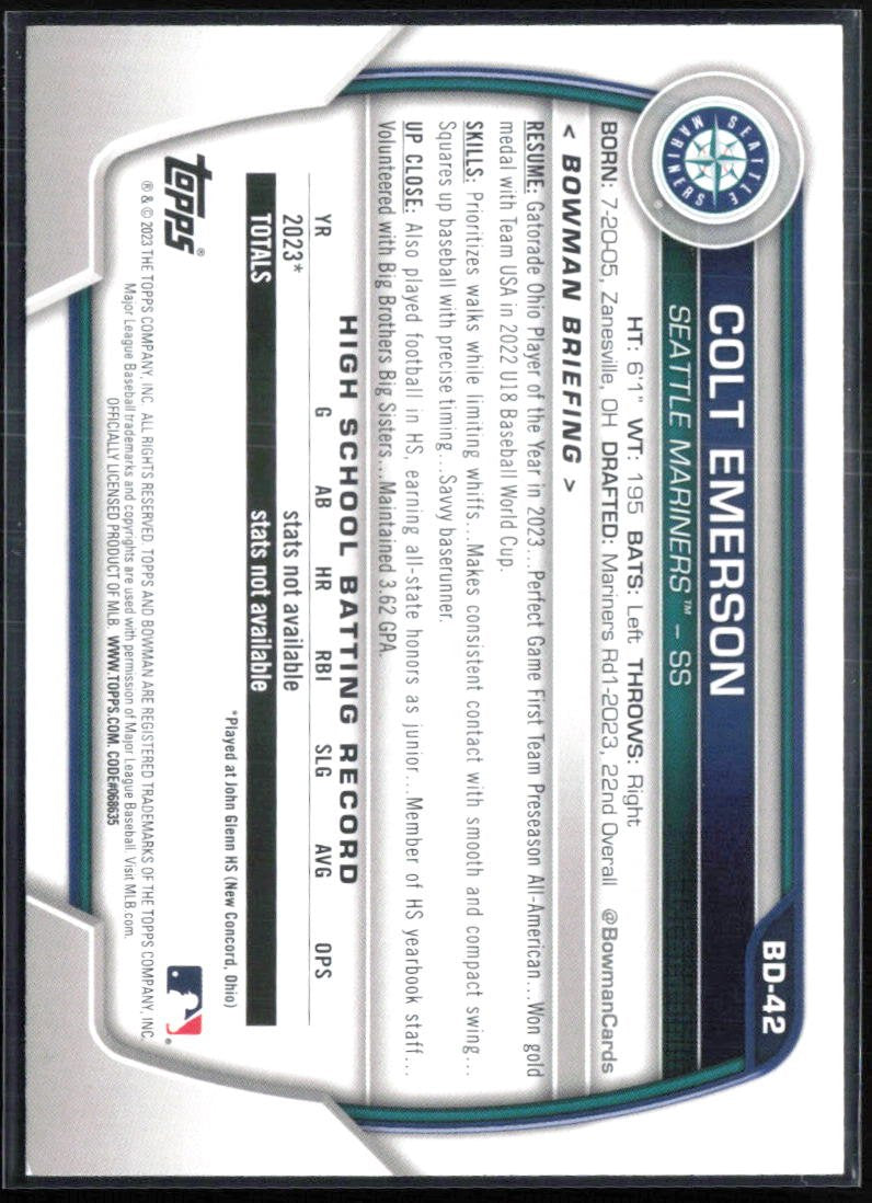 Colt Emerson 1st Bowman