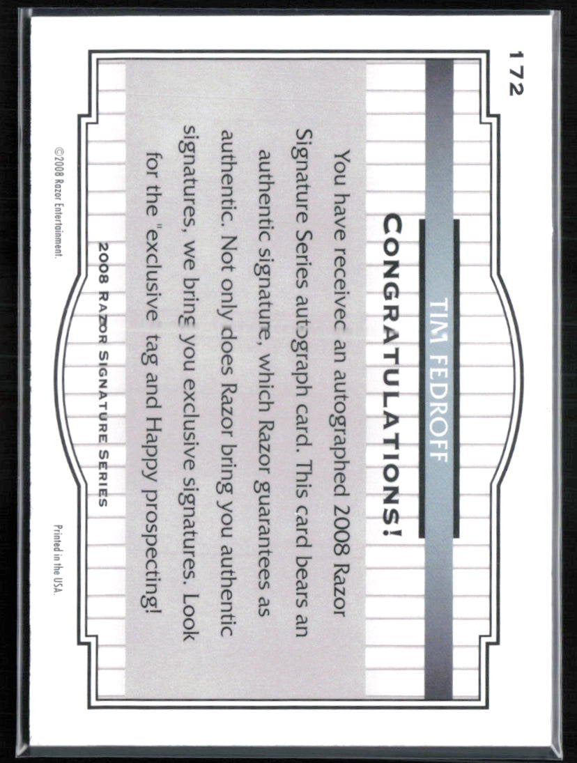 Tim Fedroff Auto /1499