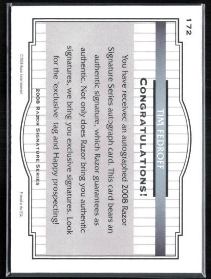 Tim Fedroff Auto /1499