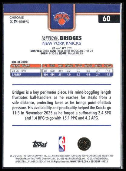 Mikal Bridges X-Fractor