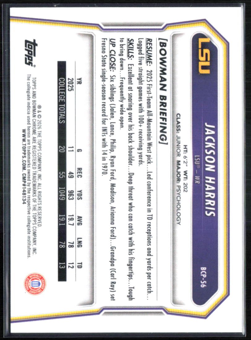 Jackson Harris 1st Bowman Mojo