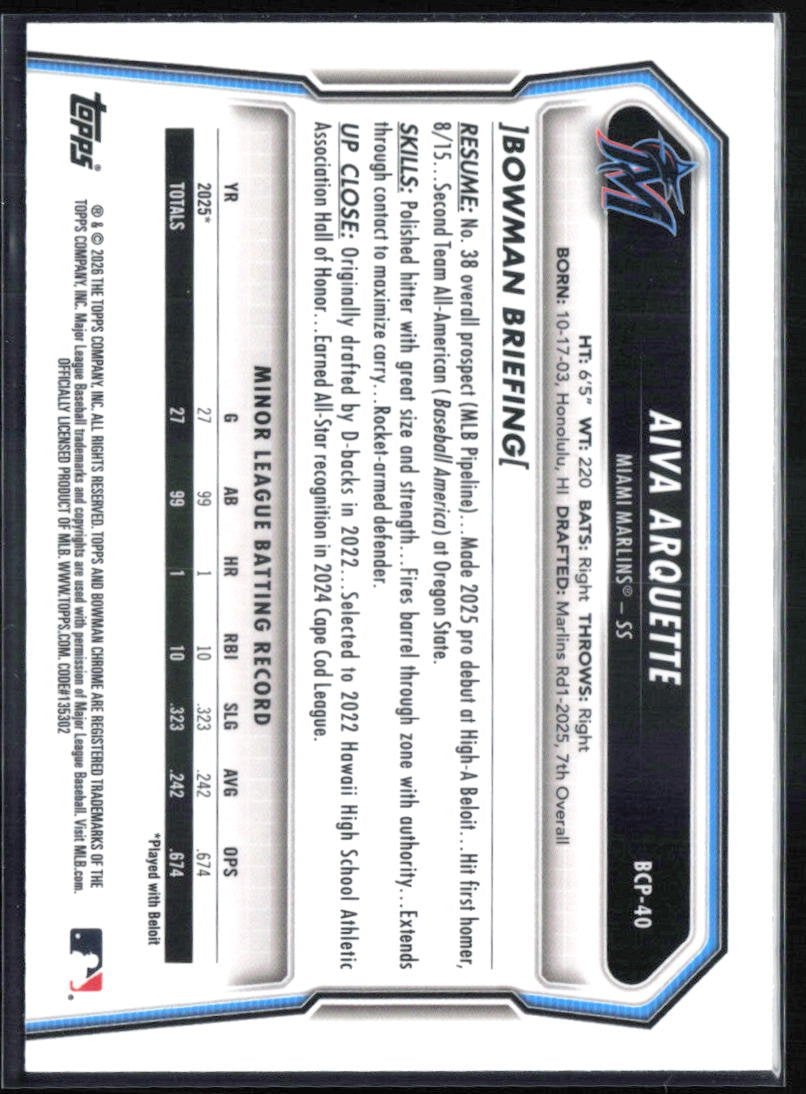Aiva Arquette 1st Bowman