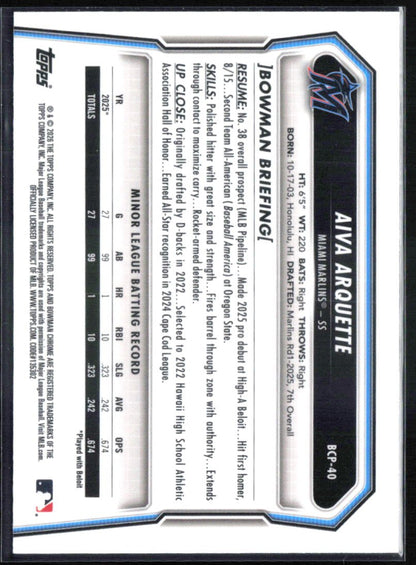 Aiva Arquette 1st Bowman
