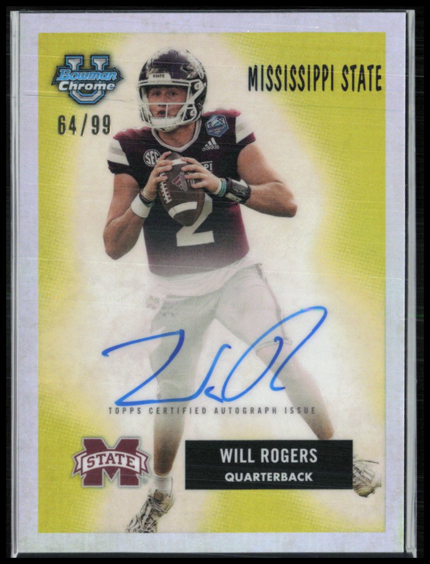 Will Rogers Auto /99 2023 Bowman U Chrome