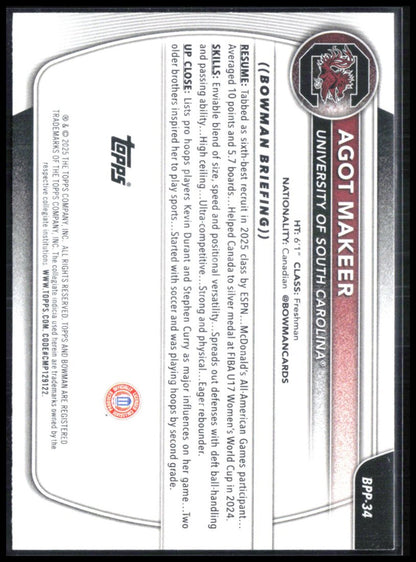 Agot Makeer 1st Bowman