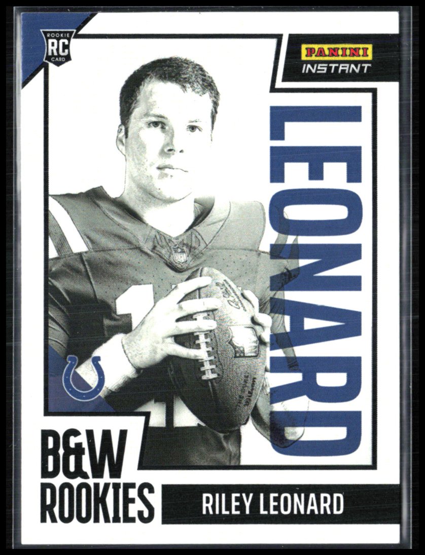 Riley Leonard RC B&W Rookies