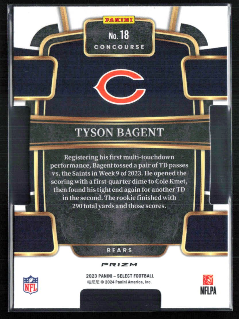 Tyson Bagent RC Green Yellow Die-Cut