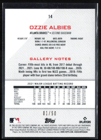 Ozzie Albies Blue Foil 01/50