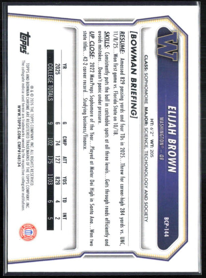 Elijah Brown 1st Bowman Mojo