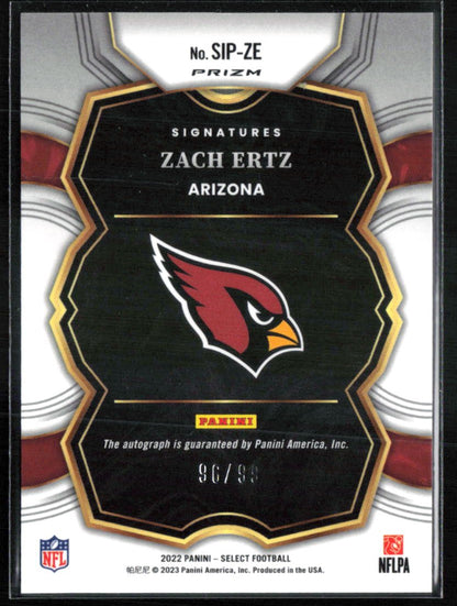 Zach Ertz Auto Silver /99 Select Signatures