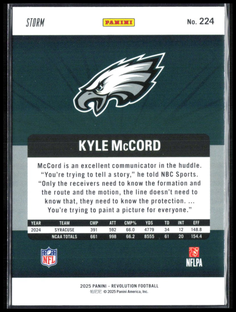 Kyle McCord RC Storm Parallel