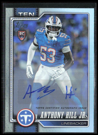 Anthony Hill Jr RC Auto 2026 Topps Flagship