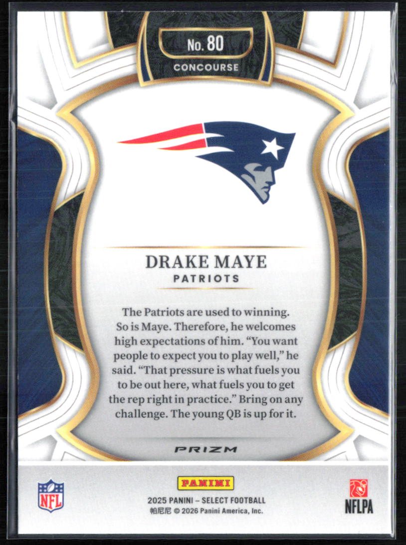 Drake Maye Black Gold Shock