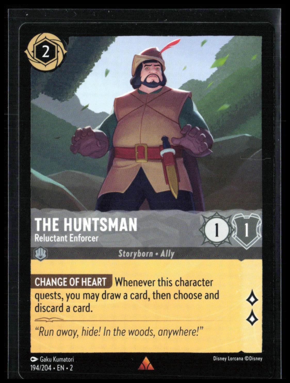 The Huntsman Reluctant Enforcer Rare (Disney Lorcana)