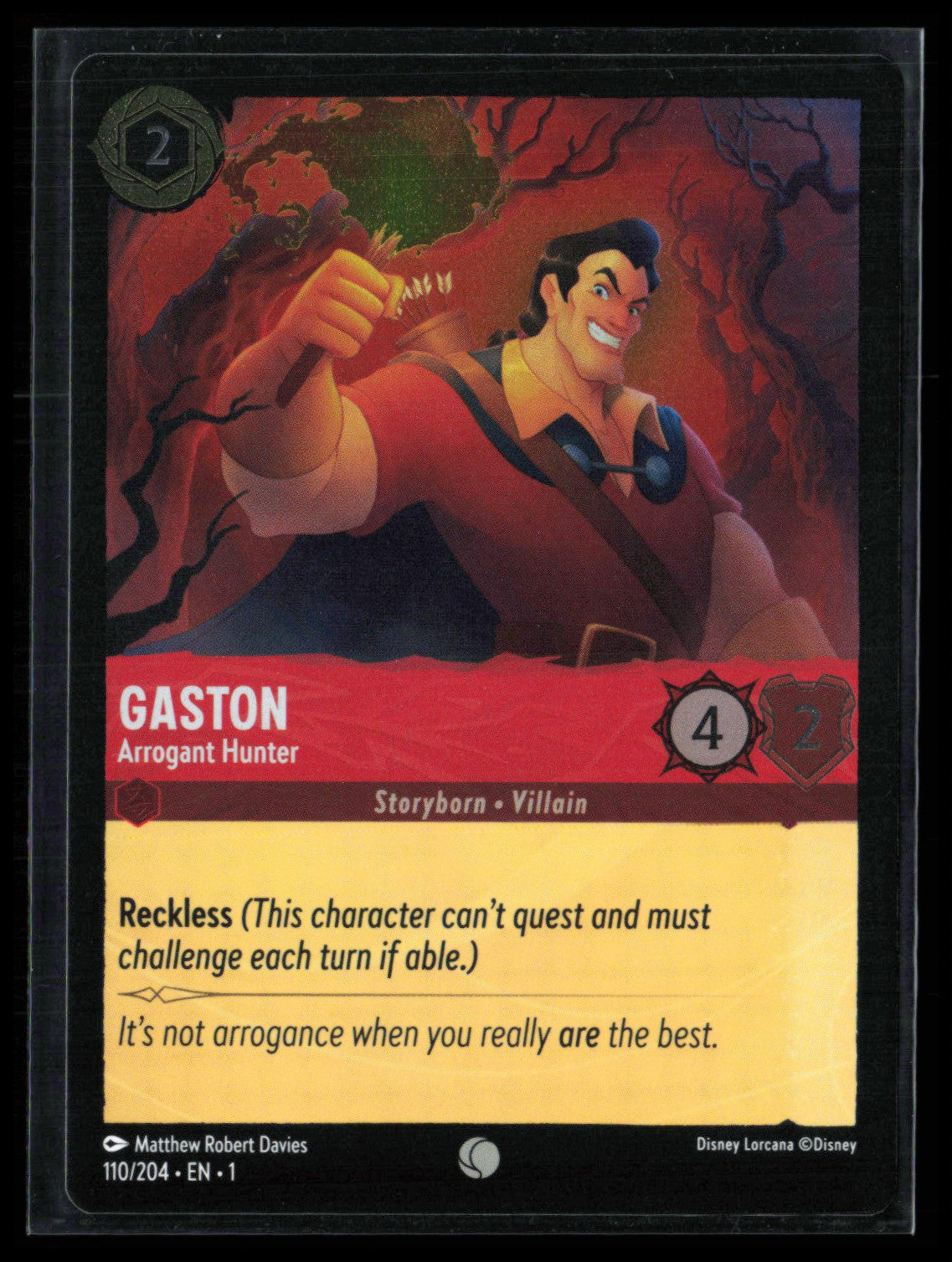 Gaston Arrogant Hunter Cold Foil (Disney Lorcana)