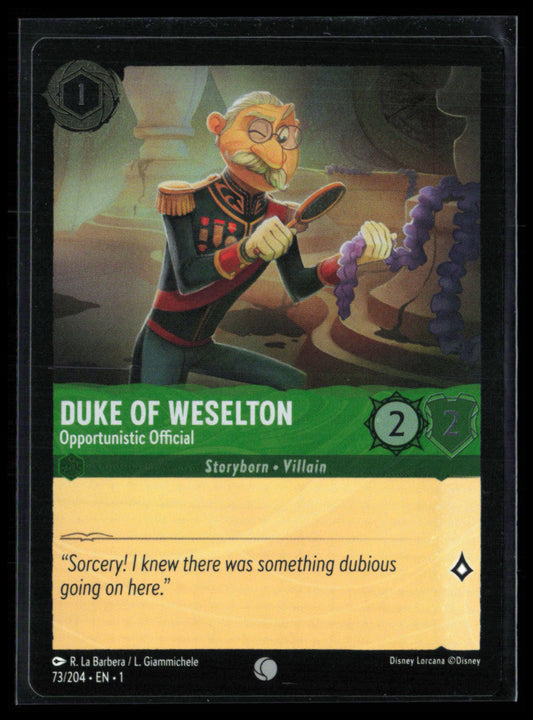 Duke Of Weselton Opportunistic Official Cold Foil (Disney Lorcana)