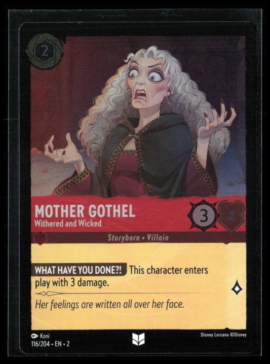 Mother Gothel Withered and Wicked Uncommon Cold Foil (Disney Lorcana)