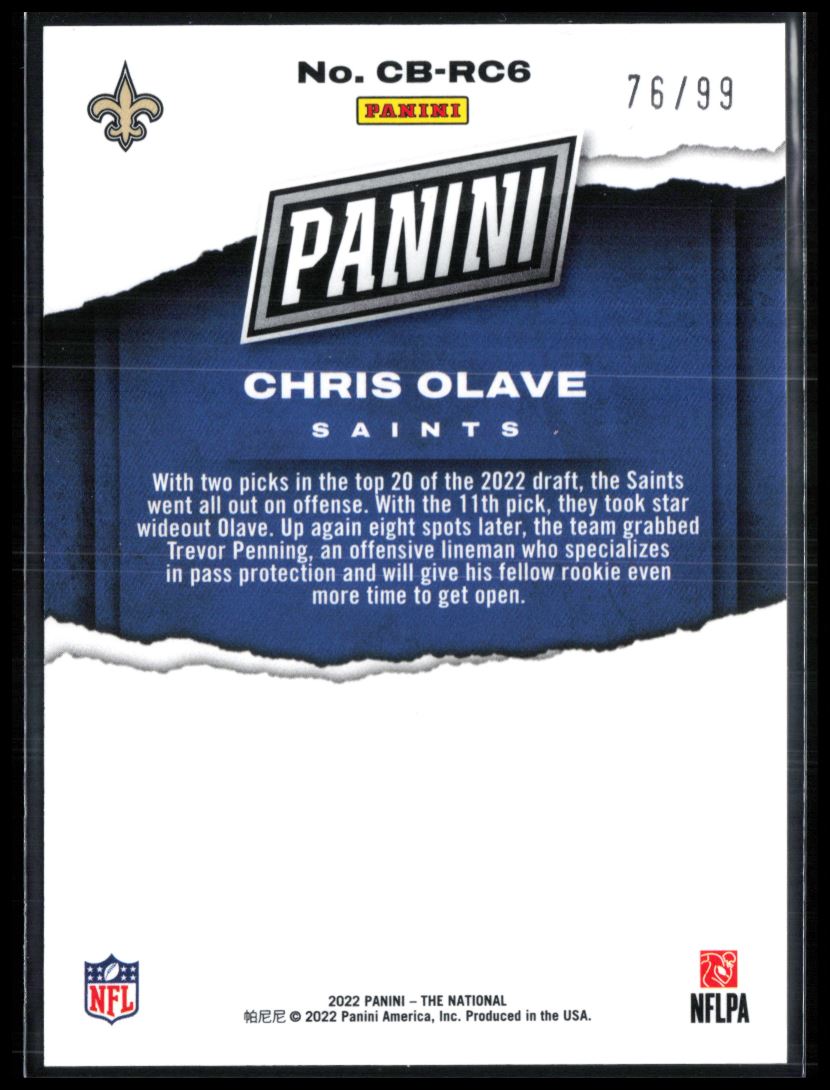 Chris Olave RC Case Breaker /99 Panini National Convention