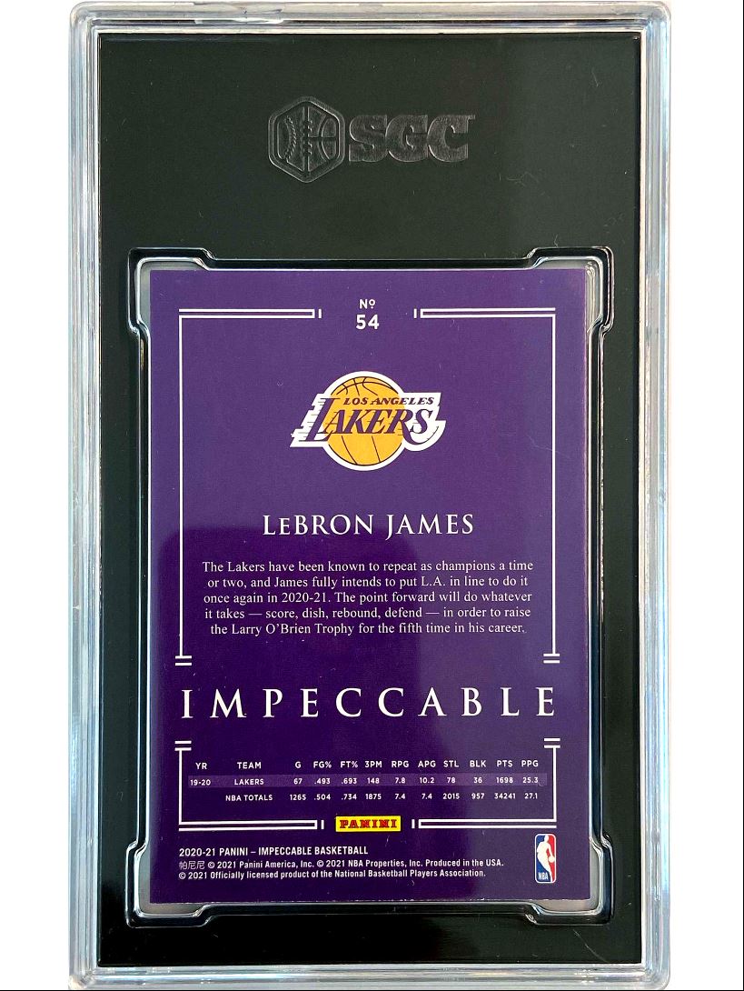 LeBron James /99 2020-21 Impeccable SGC 9