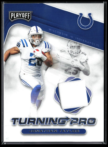 JONATHAN TAYLOR 2020 PLAYOFF TURNING PRO ROOKIE COLTS JERSEY PATCH RC  WISCONSIN!