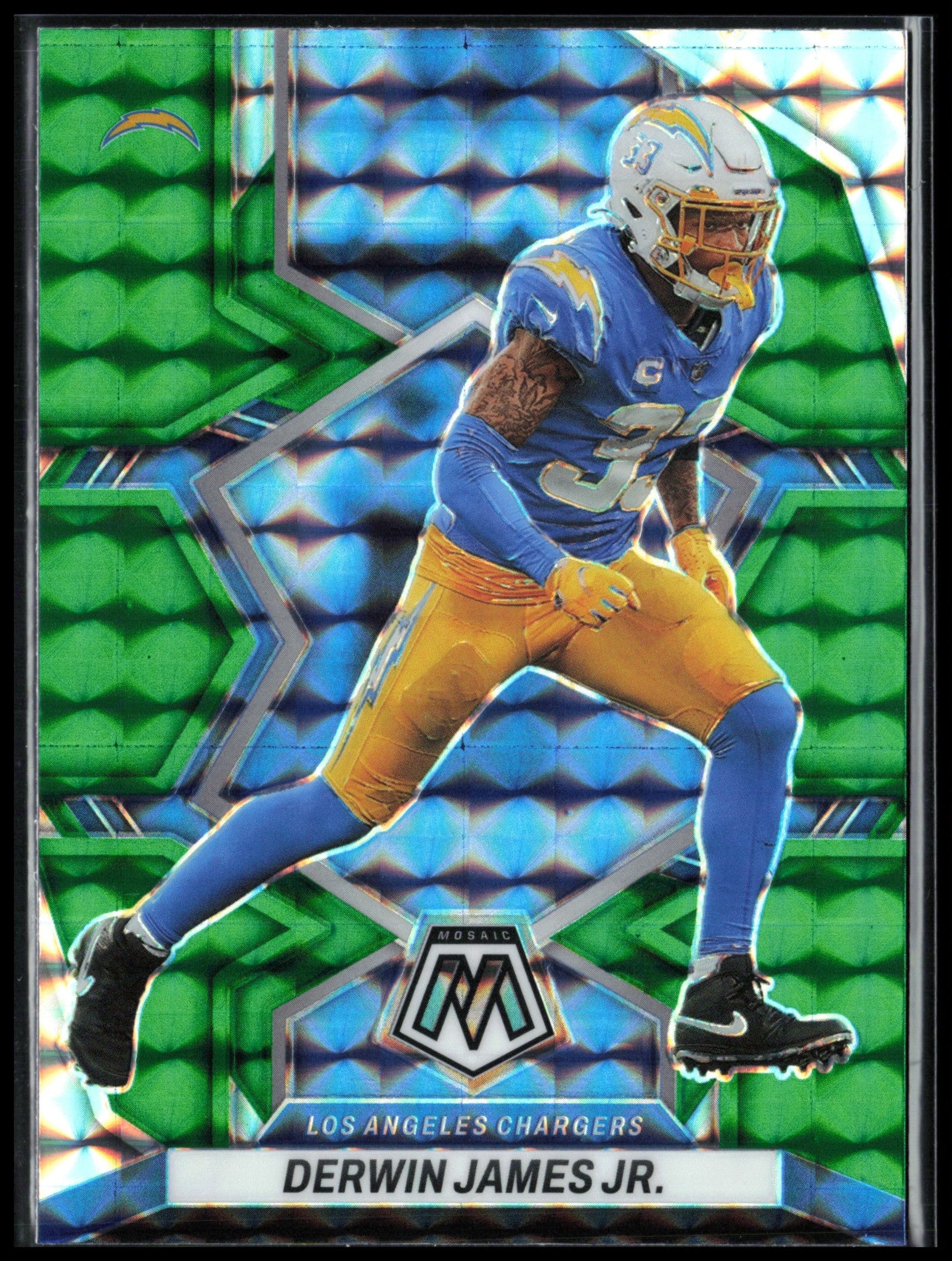 Derwin James Jr. 2021 Mosaic Got Game Green Mosaic Prizm -   Singapore