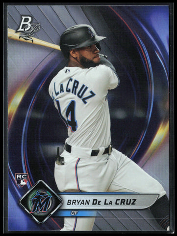 2022 Select Bryan De La Cruz Holo Prizm Auto Jersey /199 Miami Marlins