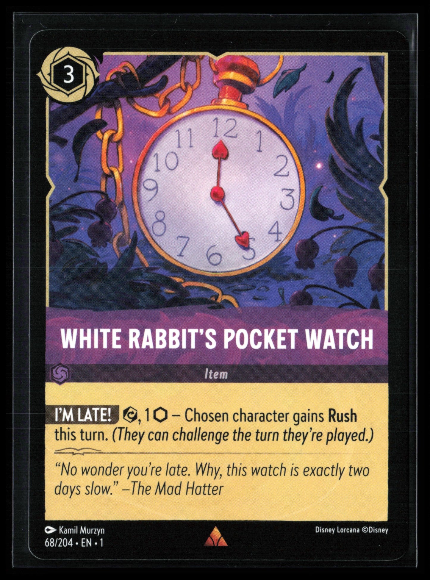 White Rabbit's Pocket Watch Rare (Disney Lorcana)