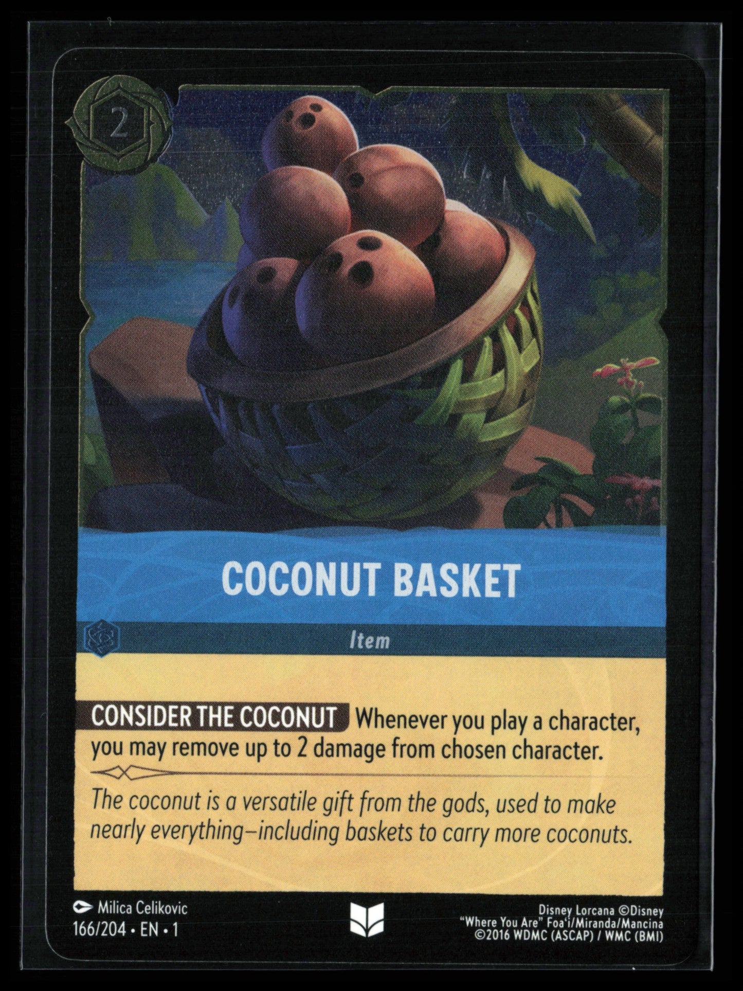Coconut Basket Uncommon Cold Foil (Disney Lorcana)