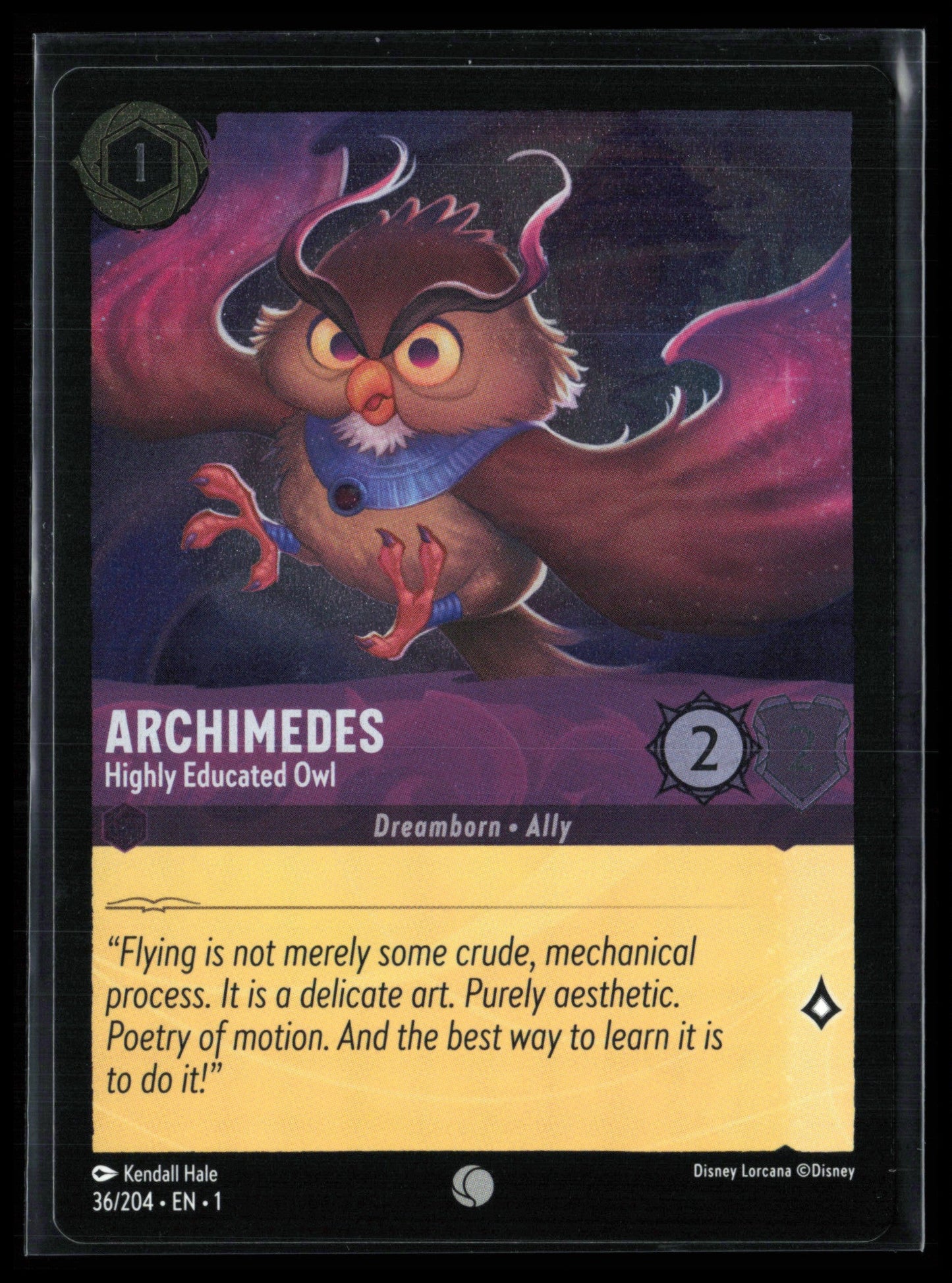 Archimedes Highly Educated Owl Cold Foil